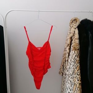 Urban Outfitters red bodysuit